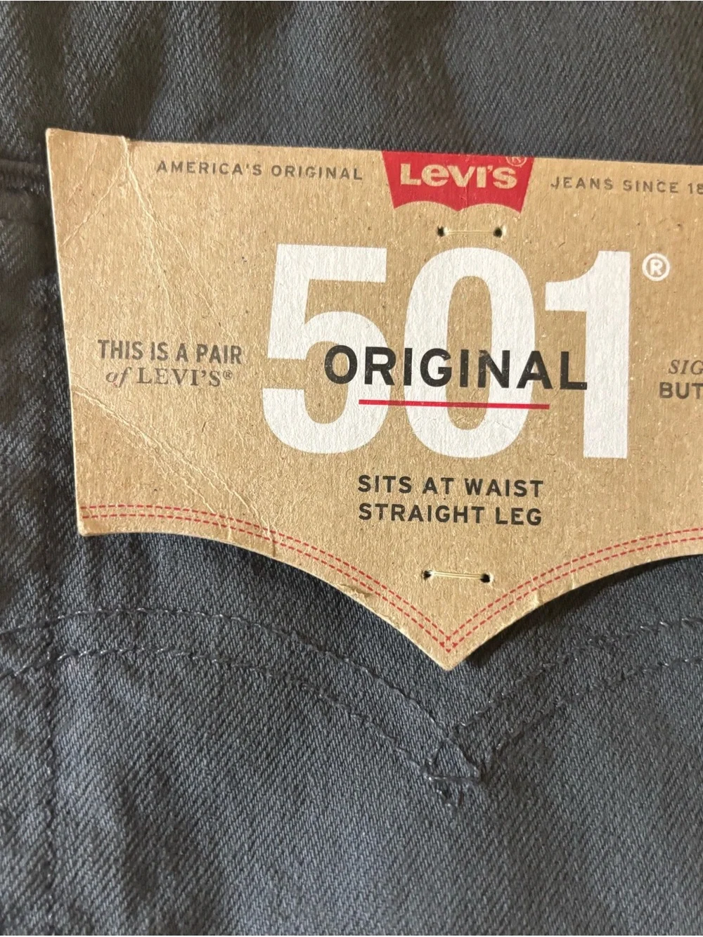 Levi's 501 Original Men's Straight Jeans - Charcoal